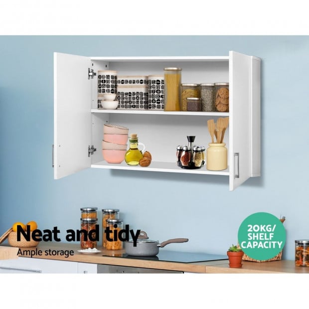 Bathroom Kitchen Bedroom Cabinet Storage Unit Cupboard Organizer White Image 5