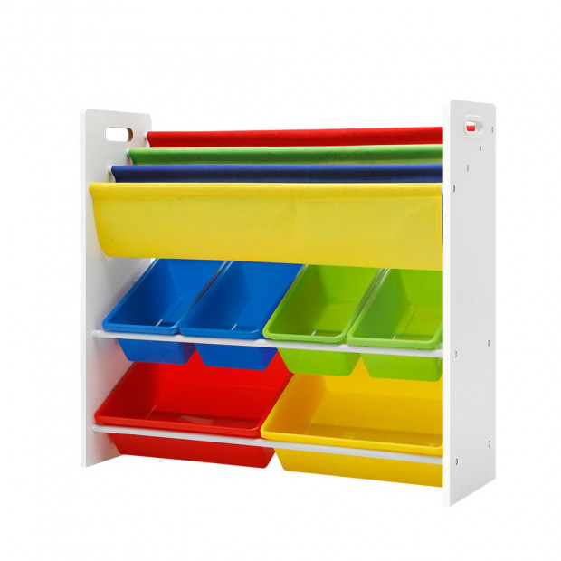 Kids Bookshelf Toy Storage Box Organizer Bookcase 3 Tiers
