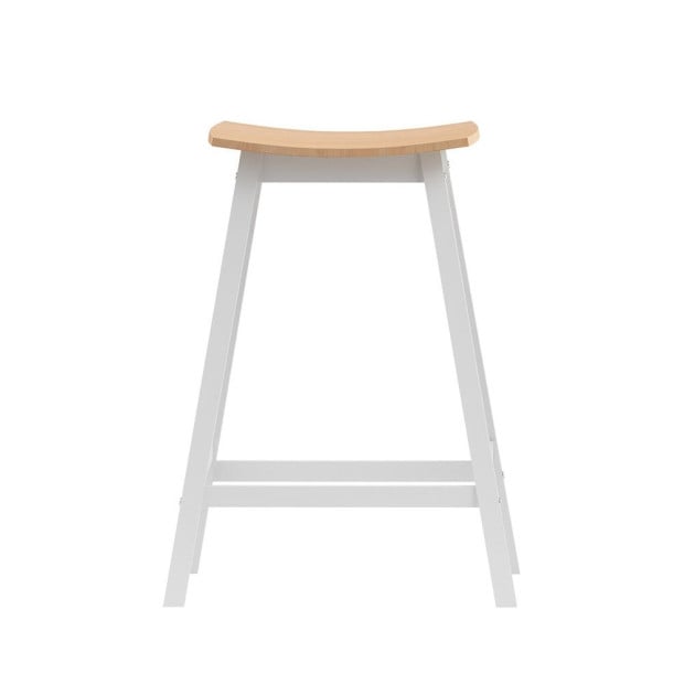 2 X Wooden Bar Stools Bar Stool Dining Chairs Kitchen Barstools Oak Image 3