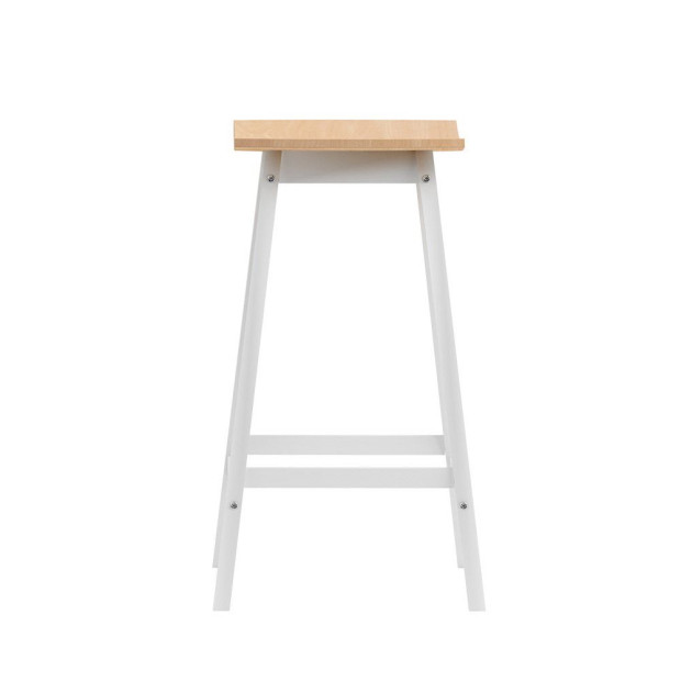 2 X Wooden Bar Stools Bar Stool Dining Chairs Kitchen Barstools Oak Image 4
