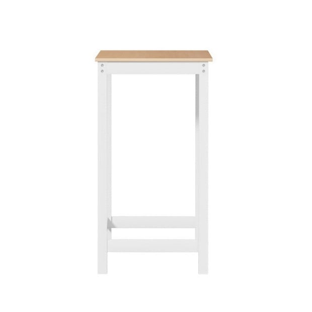 Bar Table Ari Dining Desk High Solid Wood Kitchen Shelf Wooden White Image 4