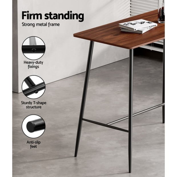 Bar Table Industrial Dining Desk High Wood Kitchen Shelf Wooden Cafe Image 7