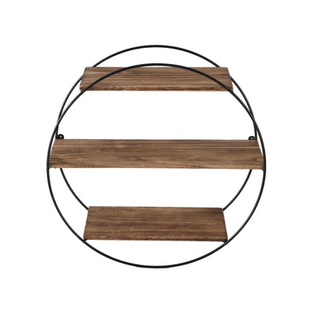 Floating Wall Shelves Brackets Round 3 Tiers Display Diy Wall Mount Image 3