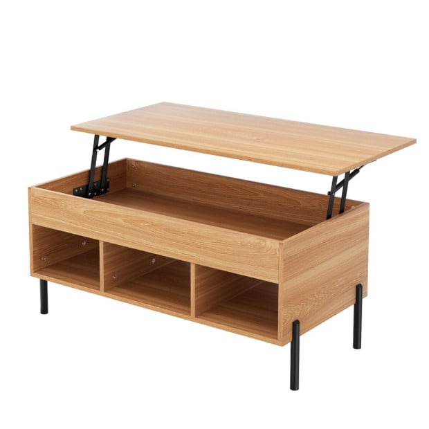 Coffee Table Lift-top Storage - Oak