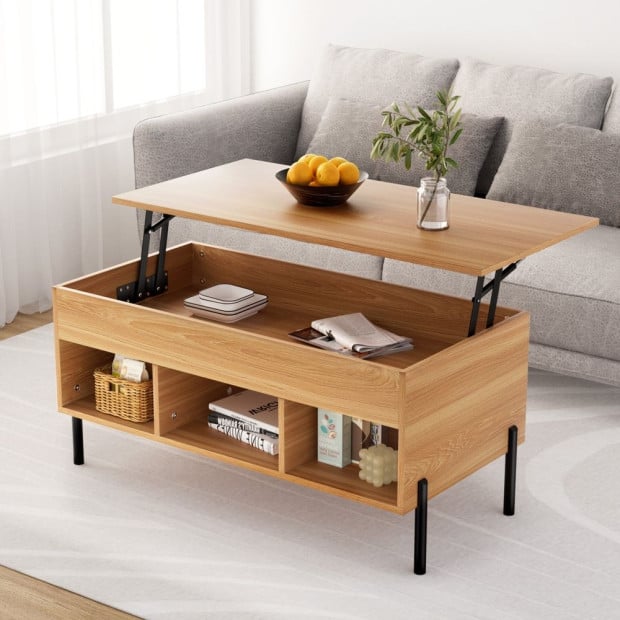 Coffee Table Lift-top Storage - Oak Image 7