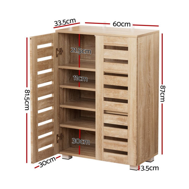 Shoe Cabinet 20 Pairs 5-tier Wood Alster Image 2