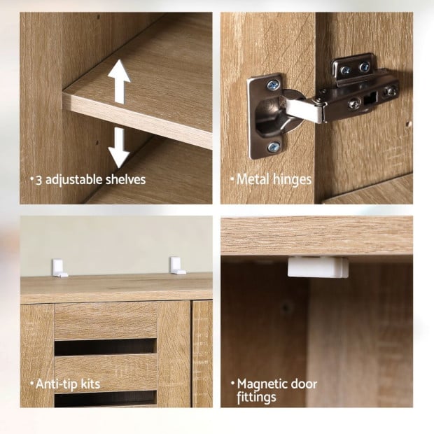 Shoe Cabinet 20 Pairs 5-tier Wood Alster Image 6