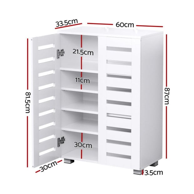 Shoe Cabinet 20 Pairs 5-tier White Alster Image 2
