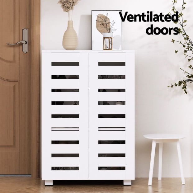 Shoe Cabinet 20 Pairs 5-tier White Alster Image 5