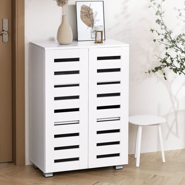 Shoe Cabinet 20 Pairs 5-tier White Alster Image 8