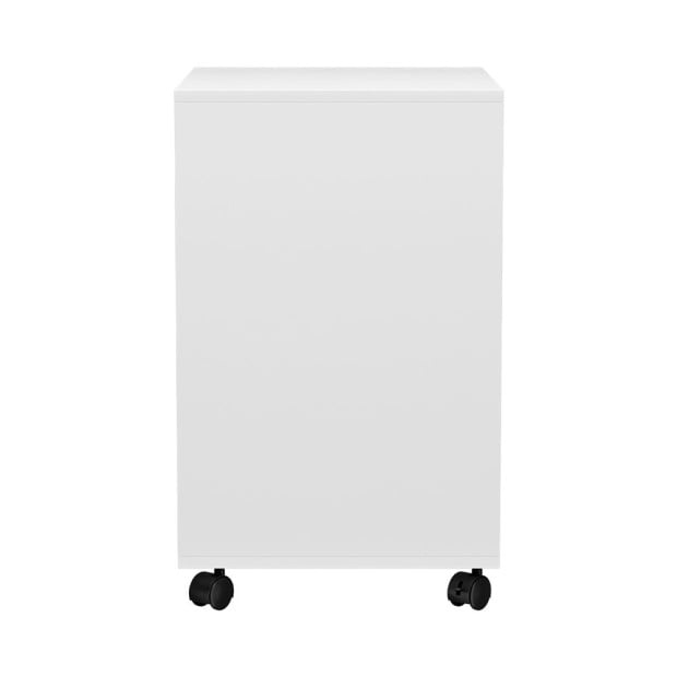 5-drawer Filing Cabinet Mobile Rolling Storage Cabinet Chest Of Drawers Stand White Image 4