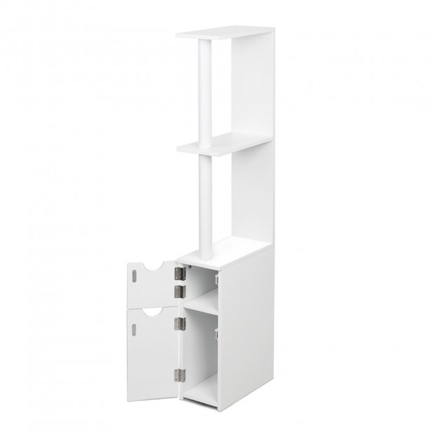 Freestanding Bathroom Storage Cabinet - White Image 5
