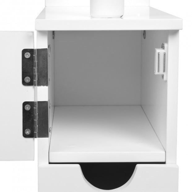 Freestanding Bathroom Storage Cabinet - White Image 7