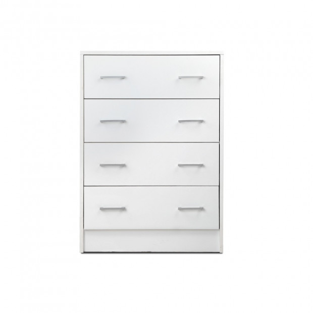 Tallboy 4 Drawers Storage Cabinet - White Image 3