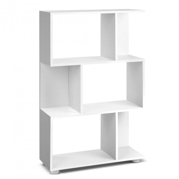 3 Tier Zig Zag Bookshelf - White