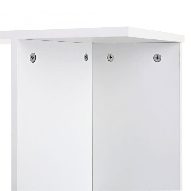3 Tier Zig Zag Bookshelf - White Image 4