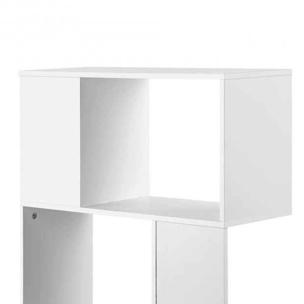 3 Tier Zig Zag Bookshelf - White Image 5