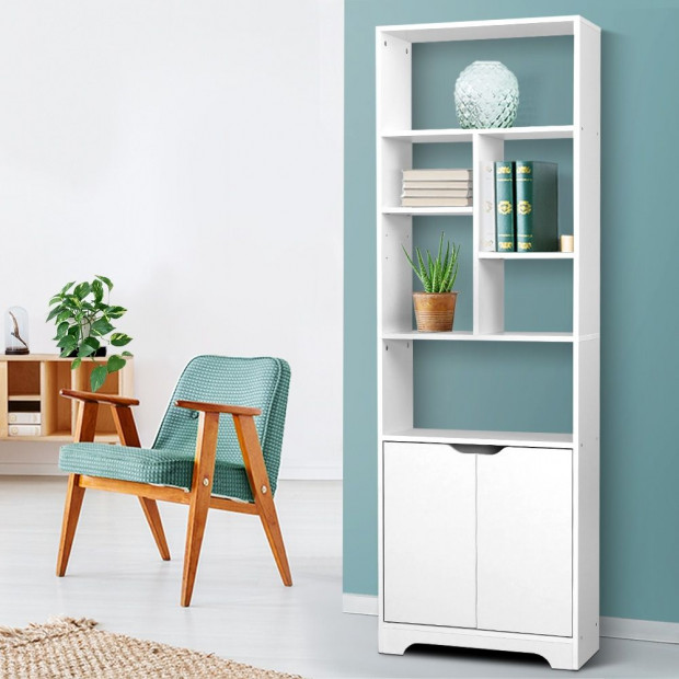 Bookshelf Display Shelf Adjustable Storage Cabinet Bookcase Stand Rack Image 8