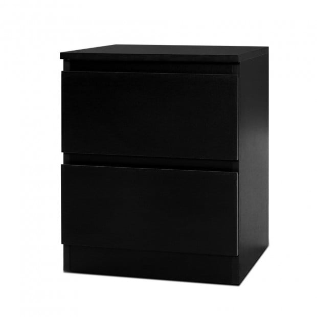 Bedside Tables Drawers Side Table Bedroom Nightstand Black Lamp