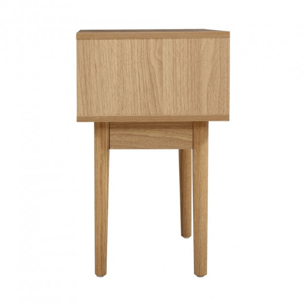 Bedside Tables Table 1 Drawer Storage Cabinet Rattan Wood Nightstand Image 4