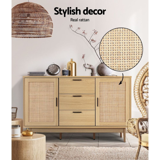 Buffet Sideboard Rattan Furniture Cabinet Storage Hallway Table Image 6