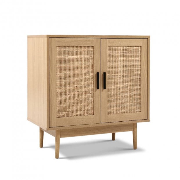 Rattan Buffet Sideboard Cabinet Storage Hallway Table Kitchen Cupboard Image 3