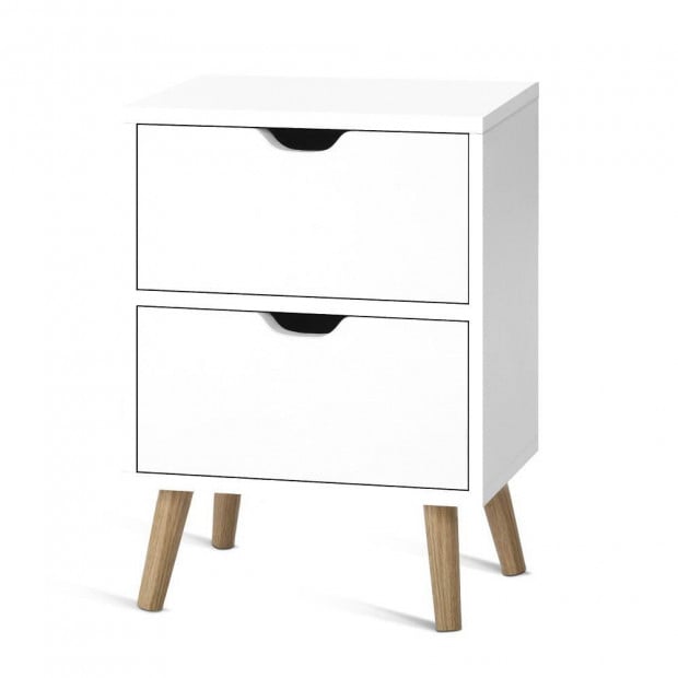 Bedside Tables Drawers Side Table White Storage Cabinet Wood