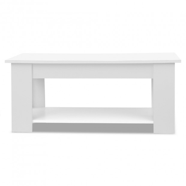 Lift Up Top Mechanical Coffee Table White