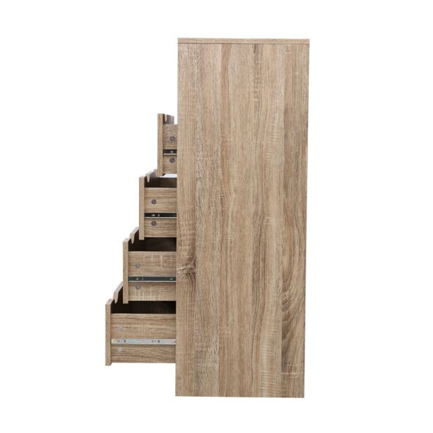 6 Chest of Drawers Tallboy Dresser Table Storage Cabinet Oak Bedroom Image 5