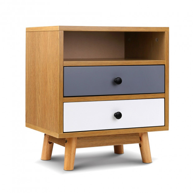 Wooden Beside Table Drawer - Natural