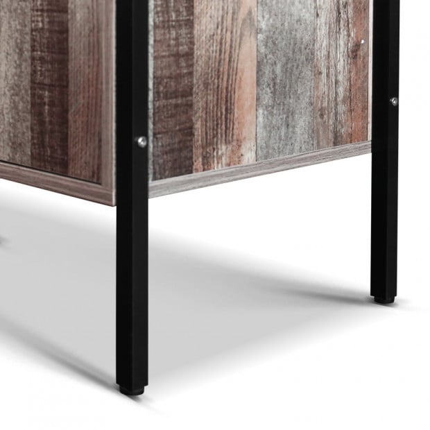 Buffet Sideboard Storage Cabinet Industrial Rustic Wooden Image 7