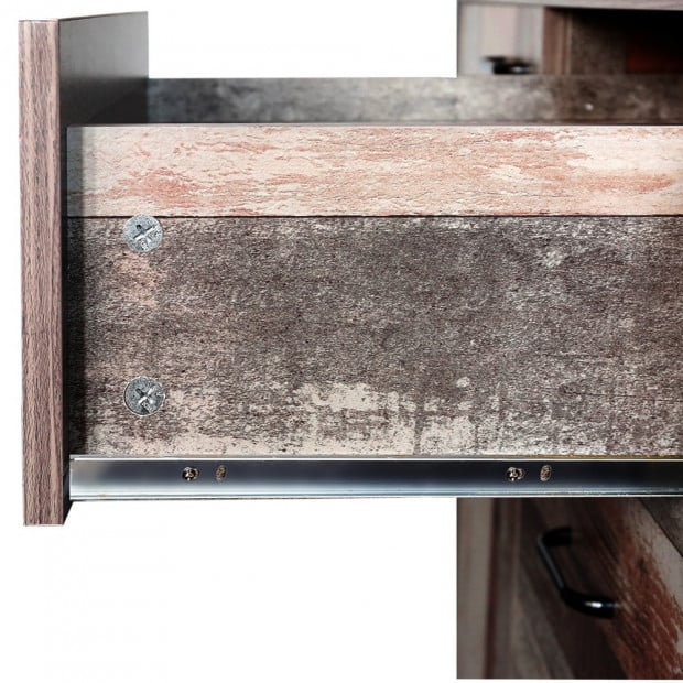 Buffet Sideboard Storage Cabinet Industrial Rustic Wooden Image 6