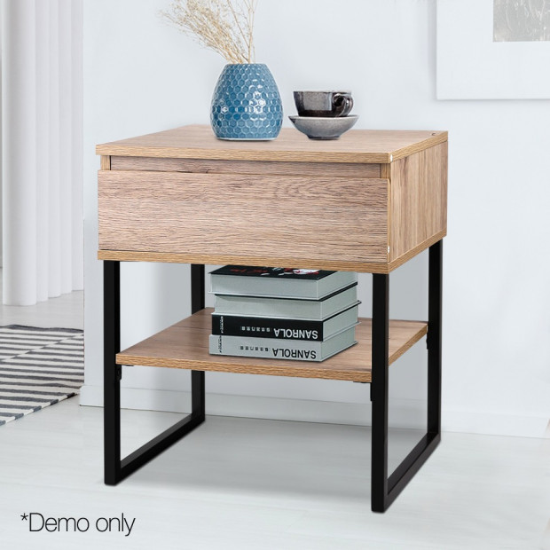Artiss Chest Style Metal Bedside Table Image 7