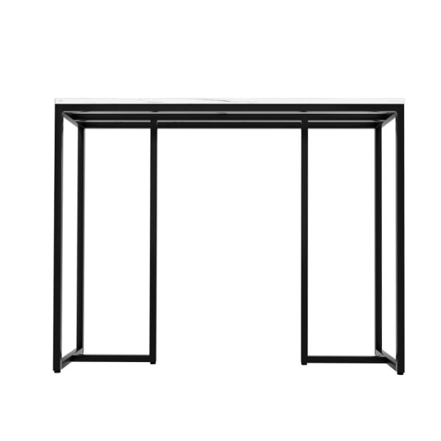 Console Table Hallway Table With Marble Effect White Entry Table Image 3