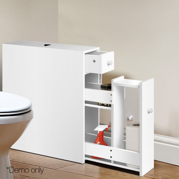Bathroom Storage Cabinet White Image 11