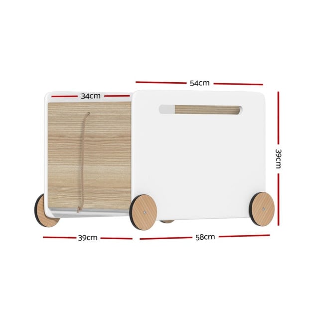 Kids Toy Box Container Children Chest Storage Clothes Organiser Wheels Image 2