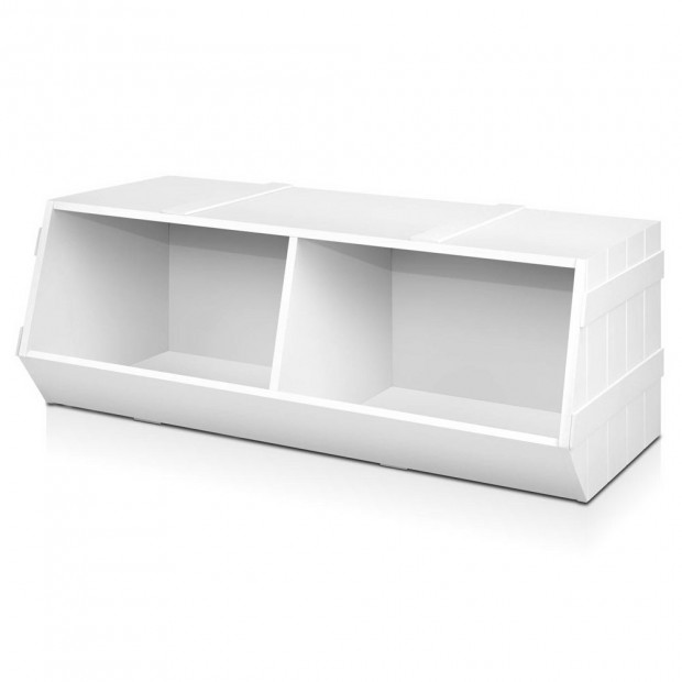 Kids Toy Storage Box White