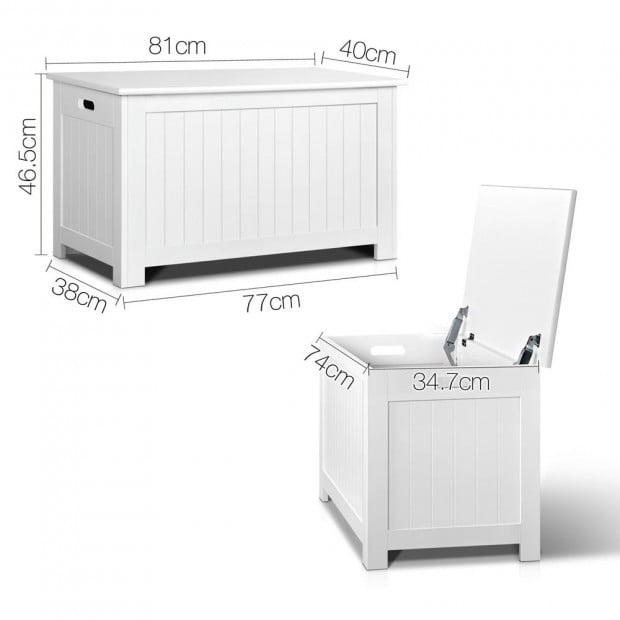 Kids Toy Cabinet Chest White Image 2