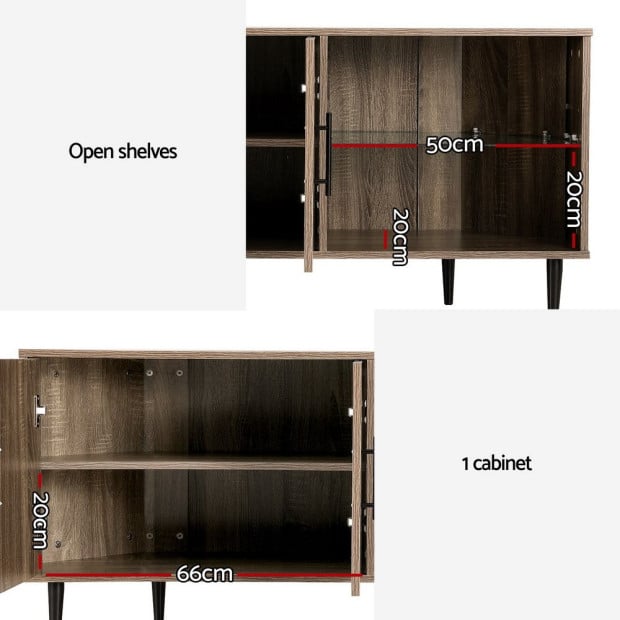 Corner Entertainment Unit Stand Tv Cabinet Open Storage Shelf 120cm Image 5