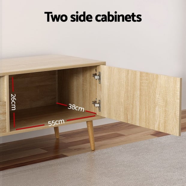 Entertainment Unit Alex Tv Cabinet Storage Drawers 200cm Image 5