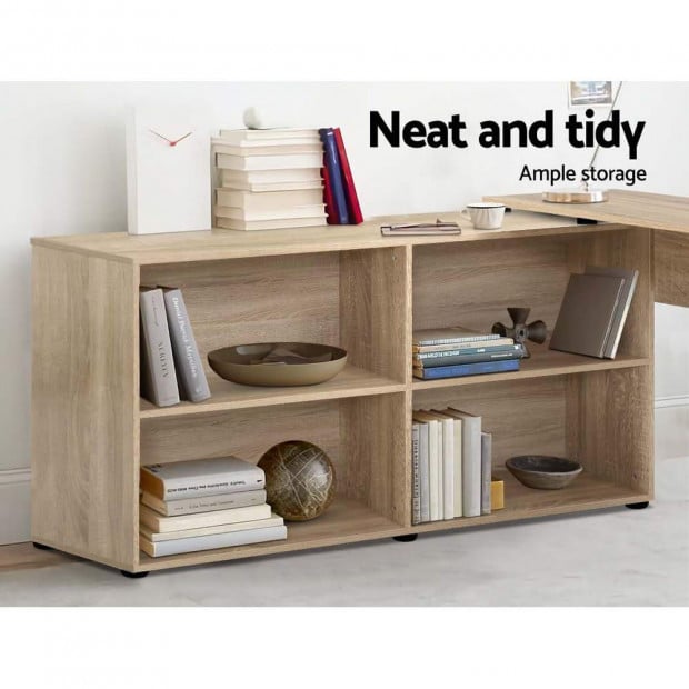 Office Computer Desk Corner Study Table Workstation Storage Image 4