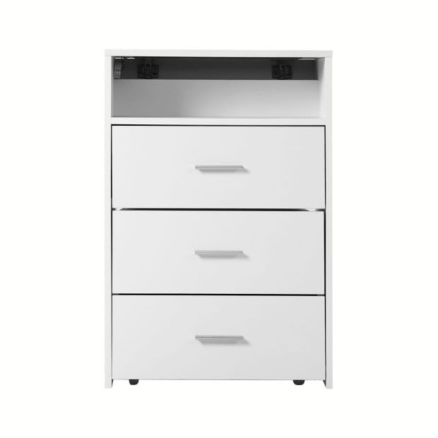 Dressing Table Bedside 2-in-1 Set Hidden Makeup Mirror Storage Drawers Image 3