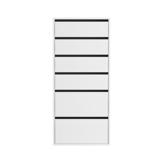 6 Chest Of Drawers Dresser Tallboy White Image 4