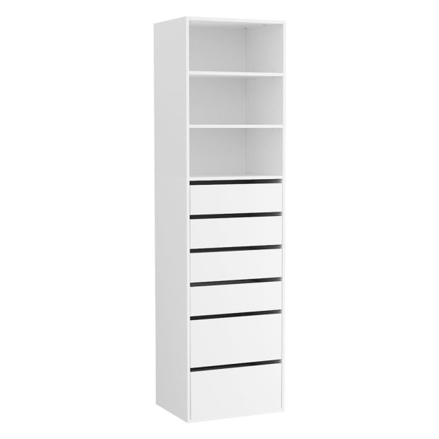 6 Chest Of Drawers Tallboy Cabinet White Image 8