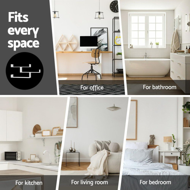 Floating Wall Shelf 3 Tier White Image 5