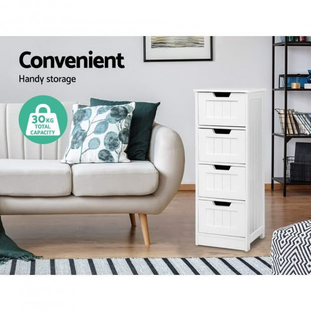 Storage Cabinet Chest of Drawers Dresser Bedside Table Furniture Image 2