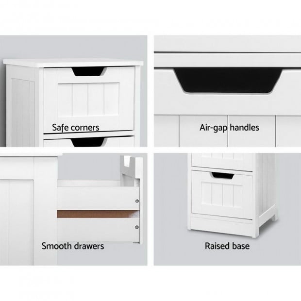 Storage Cabinet Chest of Drawers Dresser Bedside Table Furniture Image 5