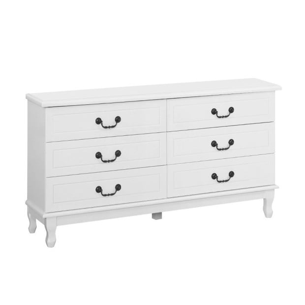 Chest of Drawers Table Lowboy Storage Cabinet White Bedroom