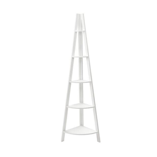 5 Tier Corner Ladder Display Shelf Home Storage Plant Stand Bookshelf Image 3