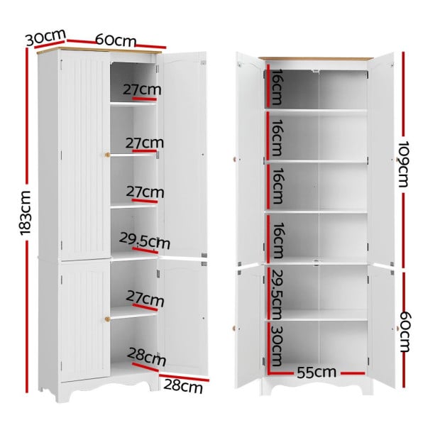 Buffet Sideboard Kitchen Cupboard Storage Cabinet Wardrobe Shelf Image 2